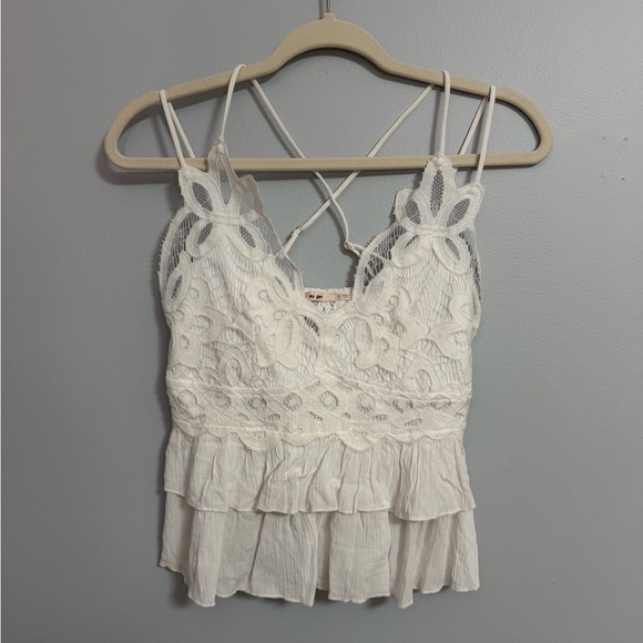 Francesca's Collections White Lace Tank Top - Picture 2 of 6